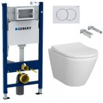 Geberit - pack bati - support duofix 112cm + wc sans bride vitra integra + abattant softclose + plaque ...