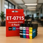 Pack de cartouches compatibles epson t0711 - t0712 - t0713 - t0714 imprimantes stylus 78, 91, 92, stylux ...