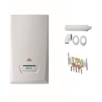 Saunier duval - pack chaudiere gaz murale themafast condens f25 25kw dosseret et ventouse inclus