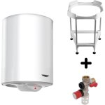 Pack chauffe - eau vertical mural st�atite 100l ariston sageo + trepied 4090027 + groupe s�curit� inox ...
