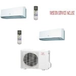 Atlantic fujitsu - pack climatisation bi split atlantic inverter aoyg 14 lac2 pour 2 pices de 20 m2 ...