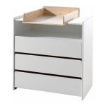 Paris prix - pack - commode & plan  langer 'kiddy' 90cm blanc