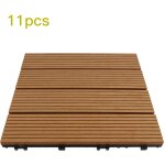 Yongqing - pack dalle de terrasse 1m� bois composite modular (11 pi�ces 30 x 30 cm) - l: 30 cm - l: 30 ...