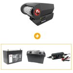 Pack dplace - caravane + batterie agm dplace caravane - bat. aux - bac  bat - chargeur - enduro