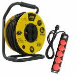 Wilmart - pack enrouleur de cble pro 40m ho7rnf 3g2, 5 ip44 + bloc 5 prises 2p + t tanche