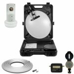 Pack megasat parabole acier 40cm + lnb single + c�ble coaxial 10m + pointeur - blanc - noir