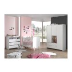 Paris prix - pack - lit bébé 60x120cm, commode, plan à langer & armoire 'kiddy' blanc Paris prix - pack - lit bébé 60x120cm, commode, plan à langer & armoire 'kiddy' blanc