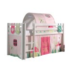 Paris prix - pack - lit enfant surlev, tente, 3 pochettes & tunnel 'pino spring' blanc