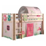 Paris prix - pack - lit enfant surlev, tente, 3 pochettes & tunnel 'pino spring' naturel