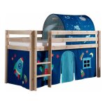 Paris prix - pack - lit enfant, tente & tunnel 'pino astronaute ii' naturel
