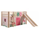Paris prix - pack - lit enfant toboggan, tente & 3 pochettes 'pino spring' naturel