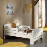 Paris prix - pack - lit volutif & matelas enfant 'jumper' 90x140cm blanc