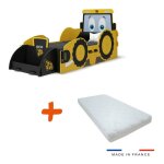 Bebegavroche - lit + matelas jcb � clipser mod�le tractopelle