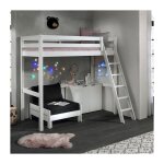 Paris prix - pack - lit mezzanine enfant, commode & fauteuil - lit 'pino' blanc