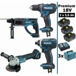 Makita - pack premium 18v 5ah: ddf482 + dga504 + dhr202 + dtd152 + 3 batt + 3 makpac Makita - pack premium 18v 5ah: ddf482 + dga504 + dhr202 + dtd152 + 3 batt + 3 makpac