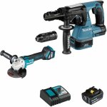 Makita ? ensemble d'outils �lectroportatifs 18v avec 3 batteries 5ah ? dlx2256tj1 ? marteau perforateur ...