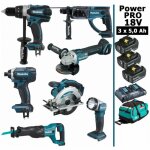 Pack makita power pro 7 outils 18v: ddf458 + dhr202 + dtd152 + dga504 + dss610 + djr186 + deadml802 + ...