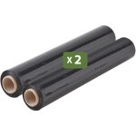 Pack and move - lot 2 rouleaux film tirable - 300 m - noir - film dmnagement film emballage film palette ...