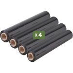 Pack and move - lot 4 rouleaux film Étirable - 300 m - noir - film déménagement film emballage film palette ... Pack and move - lot 4 rouleaux film Étirable - 300 m - noir - film déménagement film emballage film palette ...