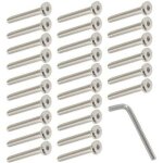Pack of 50 m6 x 60 mm hexagonal cylindrical head screws bed bolts furniture screws flat head partial ...