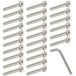 Pack of 50 m6 x 60 mm hexagonal cylindrical head screws bed bolts furniture screws flat head partial ...