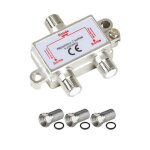M - e - pack repartiteur antenne tv ou sat 1 entree 2 sorties 5 - 2300 mhz + 3 fiches f argent M - e - pack repartiteur antenne tv ou sat 1 entree 2 sorties 5 - 2300 mhz + 3 fiches f argent