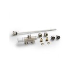 Pack robinetterie thermostatisable monopoint monotube / bitube droit nickel acova 832520