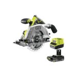 Pack ryobi scie circulaire r18cs - 0 - 18v one + - 1 batterie 2. 0ah - 1 chargeur rapide