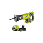 Ryobi - pack scie sabre rrs1801m - 18v one + - 1 batterie 2. 0ah - 1 chargeur rapide
