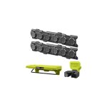 Pack ryobi syst�me link 2 rails muraux - pince r�versible - �tag�re pour produits de nettoyage