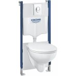 Grohe - pack solido 5 en 1 : rapid sl, plaque de commande, wc rimless bau ceramic, querres et set d'isolation ...