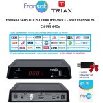 M - e - pack rcepteur dcodeur terminal satellite hd triax thr 7620 + carte fransat hd + cl usb 64go ...