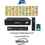 M - e - pack tivùsat hd récepteur satellite digiquest q10 + carte smartcard tivusat hd - noir M - e - pack tivùsat hd récepteur satellite digiquest q10 + carte smartcard tivusat hd - noir