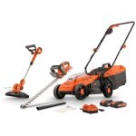 Pack tondeuse brushless 20v 33cm de coupe + coupe - bordures + taille - haies - dual power powdpgbox25a ...