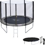 Happy garden - pack premium trampoline 305cm r�versible gris / rose adela�de + filet, �chelle, b�che ...