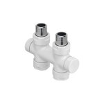 Pack vanne d'isolement en h droit monotube / bitube blanc - acova 991611 Pack vanne d'isolement en h droit monotube / bitube blanc - acova 991611