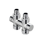 Acova - pack vanne d'isolement en h droit monotube / bitube chromé 991618 Acova - pack vanne d'isolement en h droit monotube / bitube chromé 991618