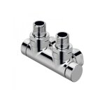 Acova - pack vanne d'isolement en h kit t chrome coudé 991628 Acova - pack vanne d'isolement en h kit t chrome coudé 991628