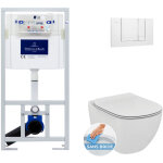 Villeroy&boch - pack wc b�ti - support + cuvette ideal standard sans bride fixations invisibles + plaque ...