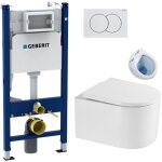 Pack wc b�ti - support geberit + wc sans bride swiss aqua technologies + abattant softclose + plaque