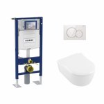 Geberit - pack wc up320 + cuvette avento villeroy & boch + plaque blanche