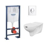 Grohe - pack wc rapid sl + cuvette pmr + plaque chromé Grohe - pack wc rapid sl + cuvette pmr + plaque chromé