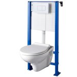 Pack wc suspendu bti universel avec cuvette suspendue sans bride semi - carne