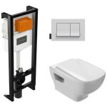 Jacob delafon - pack wc suspendu sans bride struktura + abattant + plaque + bâti Jacob delafon - pack wc suspendu sans bride struktura + abattant + plaque + bâti