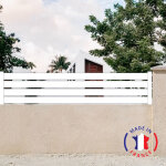 Packit - clôture aluminium 4 lames modèle ajouré en kit dimensions l. 2107mm (poteaux compris) x h. 455mm ... Packit - clôture aluminium 4 lames modèle ajouré en kit dimensions l. 2107mm (poteaux compris) x h. 455mm ...