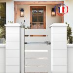 Packit - portillon en kit aluminium sah dimensions l. 1000 (entre piliers) x h. 1500 mm couleurs blanc ...