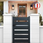 Packit - portillon en kit aluminium sah dimensions l. 1000 (entre piliers) x h. 1500 mm couleurs gris ...