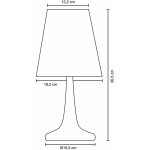 Lampe de table e14 luminaire de table pour chambre d'enfant et salon moderne orange, laiteux - 450lm ...
