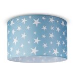 Paco home - plafonnier chambre enfant suspension b�b� abat - jour tissu rond �toiles design 5 (�45, 5 ...