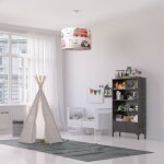 Paco home - plafonnier chambre enfant suspension chambre b�b� pompier rue police e27 lampe � suspension ...